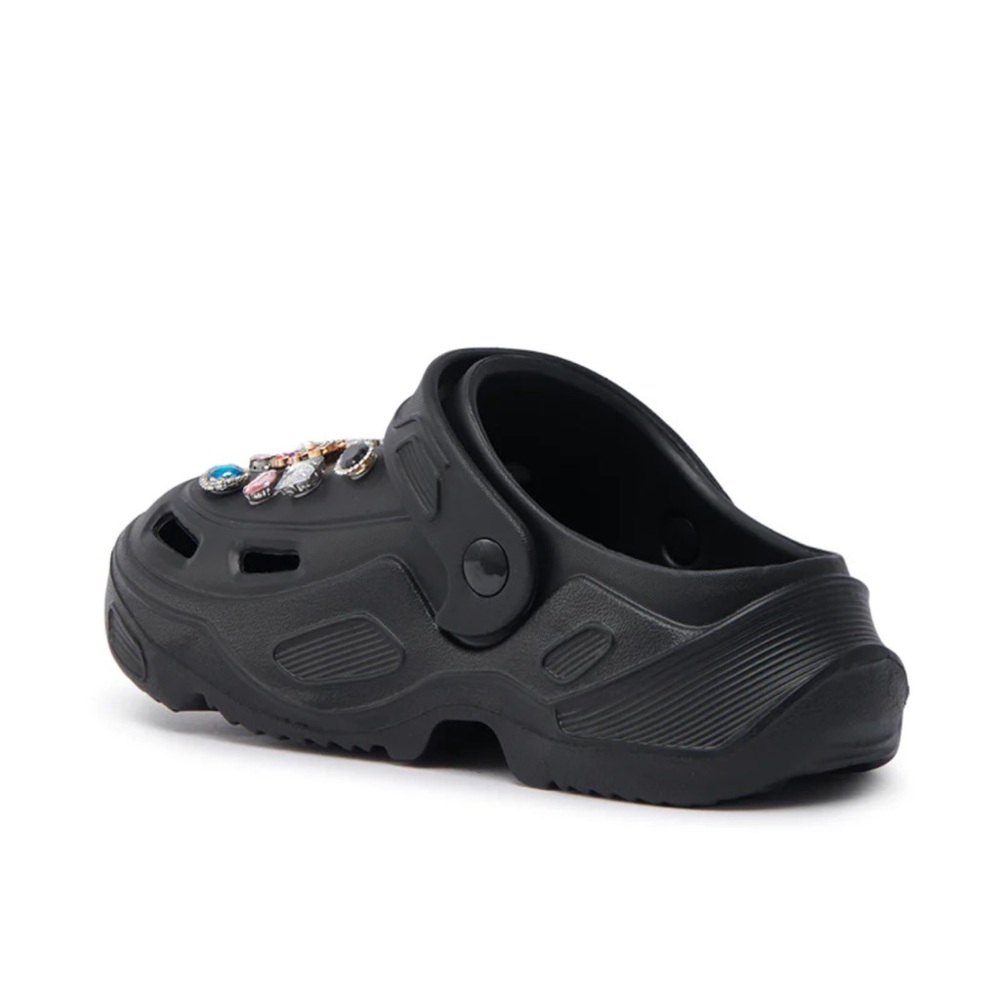 AZALEA WANG EVERETT BLACK MULTI STONE GOLD CHAIN FLAT - Picture 4 of 6